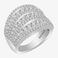 Diamonart White Cubic Zirconia Sterling Silver Band