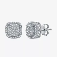 (H-I / I1) 1/3 CT. T.W. Lab Grown White Diamond Sterling Silver 9.1mm Stud Earrings