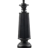 Martha Stewart Landsdown Black Faceted Table Lamp