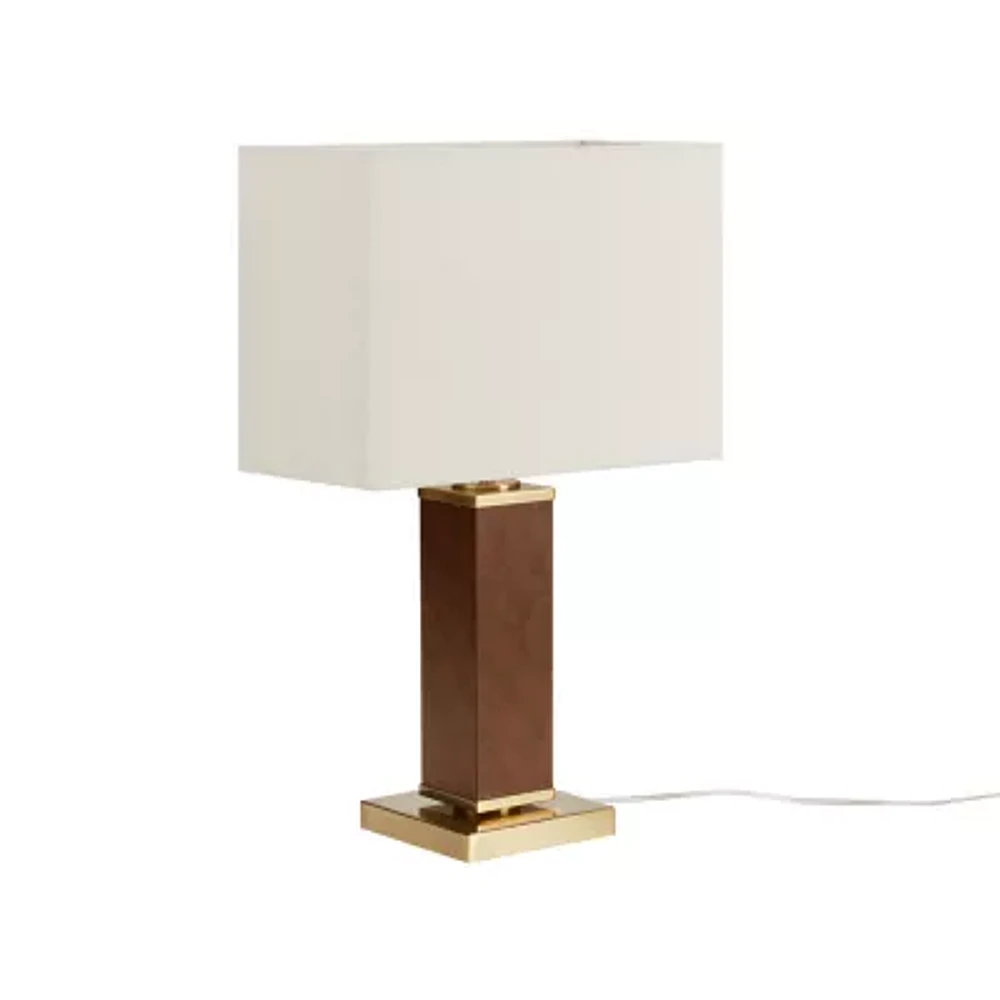 Martha Stewart Hawley Faux Leather Table Lamp