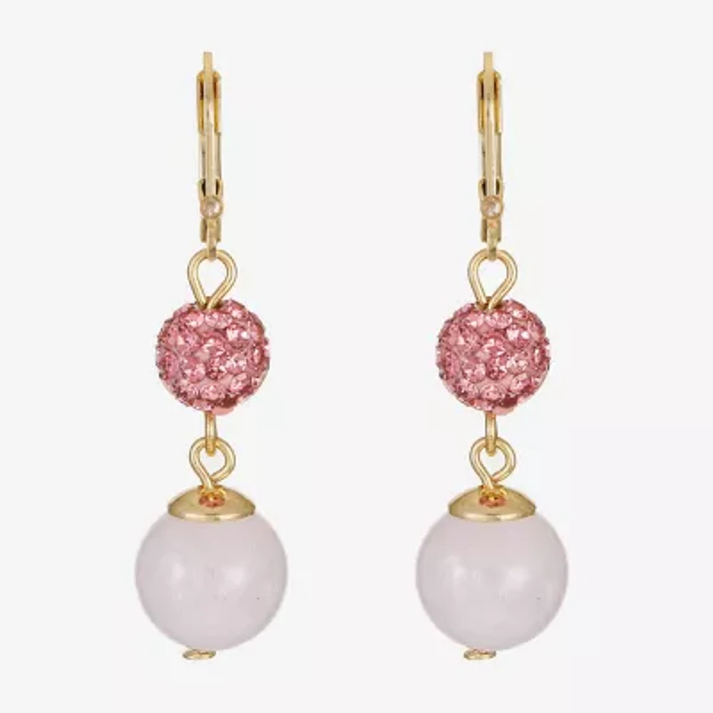 Monet Jewelry Glass Round Drop Earrings