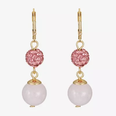 Monet Jewelry Glass Round Drop Earrings