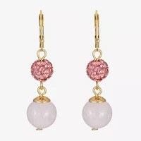 Monet Jewelry Glass Round Drop Earrings