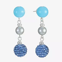 Monet Jewelry Glass Round Drop Earrings