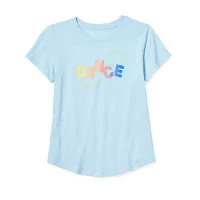 Xersion Little & Big Girls Crew Neck Short Sleeve Graphic T-Shirt