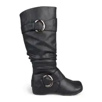 Journee Collection Womens Extra Wide Calf Flat Heel Riding Boots