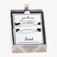 Sparkle Allure You & Me 2-pc. Pure Silver Over Brass Bar Bracelet Set