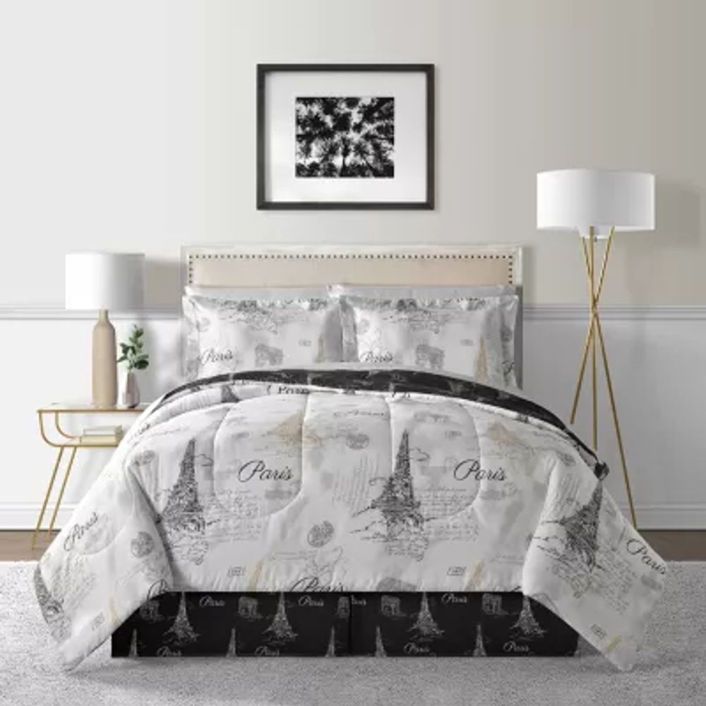 Lanwood Home Paris Sketch 8-pc. Midweight Comforter Set