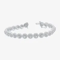 (G / Si1-Si2) 5 CT. T.W. Lab Grown White Diamond 10K White Gold 7.5 Inch Tennis Bracelet