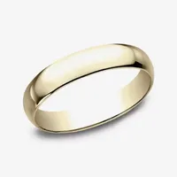 Womens 4mm 10K Yellow Gold Wedding Band