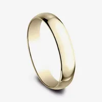 Womens 4mm 10K Yellow Gold Wedding Band