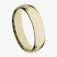 Mens 14K Yellow Gold 6MM Light Comfort-Fit Wedding Band