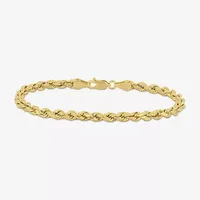 14K Gold Inch Hollow Rope Chain Bracelet