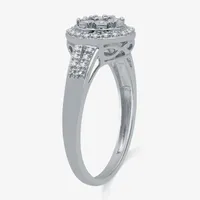 YES, PLEASE! 1/10 CT.T.W. Natural Diamond Cluster Cocktail Ring in Sterling Silver