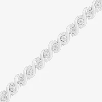 1/10 CT. T.W. Natural White Diamond Sterling Silver 7.25 Inch Tennis Bracelet