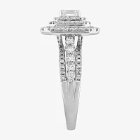 Womens 1 1/2 CT. T.W. Natural White Diamond 14K White Gold Engagement Ring