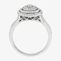 Womens /2 CT. T.W. Natural White Diamond 10K White Gold Engagement Ring