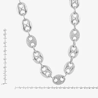 Womens 18 Inch 2 CT. T.W. White Diamond Sterling Silver Link Necklace