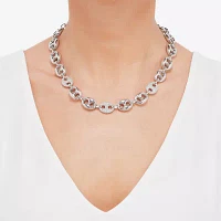 Womens 18 Inch 2 CT. T.W. White Diamond Sterling Silver Link Necklace