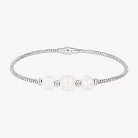 Dyed White Cultured Freshwater Pearl Strand Bracelets