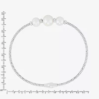 Dyed White Cultured Freshwater Pearl Strand Bracelets