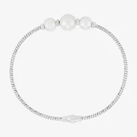 Dyed White Cultured Freshwater Pearl Strand Bracelets