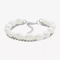 Dyed White Cultured Freshwater Pearl Strand Bracelets