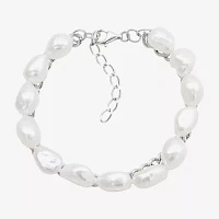 Dyed White Cultured Freshwater Pearl Strand Bracelets