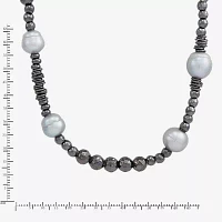 Womens Dyed Cultured Freshwater Pearl Sterling Silver Strand Necklace