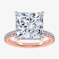 (G-H / Si1-Si2) Womens 5 1/2 CT. T.W. Lab Grown White Diamond 14K Gold Side Stone Engagement Ring