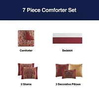 Broadhaven Lancaster Chenille 7-pc. Midweight Embellished Comforter Set