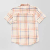 Thereabouts Little & Big Boys Short Sleeve Button-Down Shirt