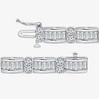 (I / I1) 10K White Gold 7.25 Inch Link Bracelet