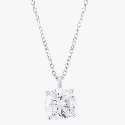 2 CT. Lab-Grown (H-I / Si1-Si2) Diamond 14K Gold Round Pendant Necklace
