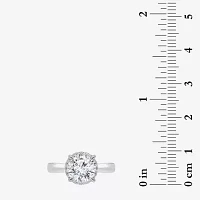 2 1/7 Ct.T.W. (I / I1) Womens Lab Grown White Diamond 14K Gold Round Halo Engagement Ring