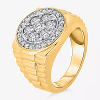 Men's 2 CT. T.W. Genuine Diamond Cluster Ring 10K or 14K Gold