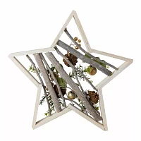 Northlight 14.5" Star Shaped Wooden Christmas Tabletop Decor