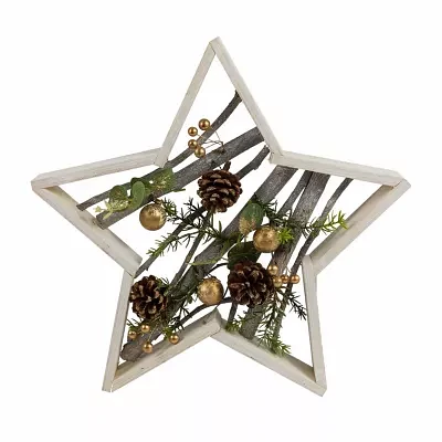 Northlight 14.5" Star Shaped Wooden Christmas Tabletop Decor