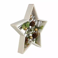 Northlight 14.5" Star Shaped Wooden Christmas Tabletop Decor