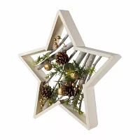 Northlight 14.5" Star Shaped Wooden Christmas Tabletop Decor