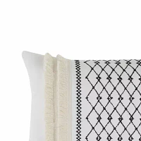 INK + IVY Bea Embroidered Cotton Oblong 12X20 Pillow with Tassels