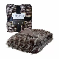 Cozy Tyme® Waleed Faux Wolf Fur Lightweight Throw