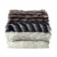 Cozy Tyme® Waleed Faux Wolf Fur Lightweight Throw