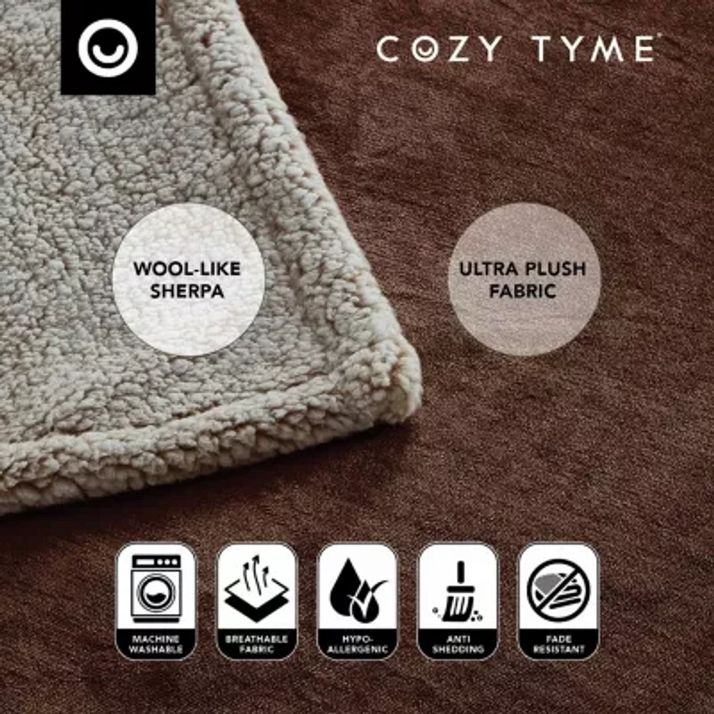 Cozy Tyme® Reversible Midweight Throw
