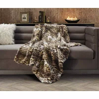 Inspired Home® Nikki Leopard Midweight Throw