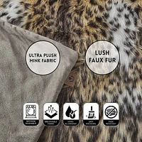 Inspired Home® Nikki Leopard Midweight Throw