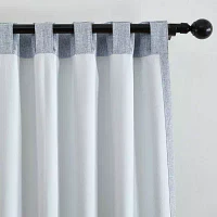 Elrene Home Fashions Solace Energy Saving 100% Blackout Rod Pocket Back Tab Single Curtain Panel