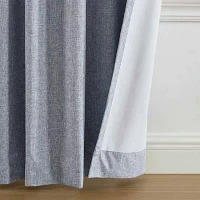 Elrene Home Fashions Solace Energy Saving 100% Blackout Rod Pocket Back Tab Single Curtain Panel