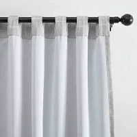 Elrene Home Fashions Sawyer Windowpane Energy Saving Blackout Rod Pocket Back Tab Single Curtain Panel