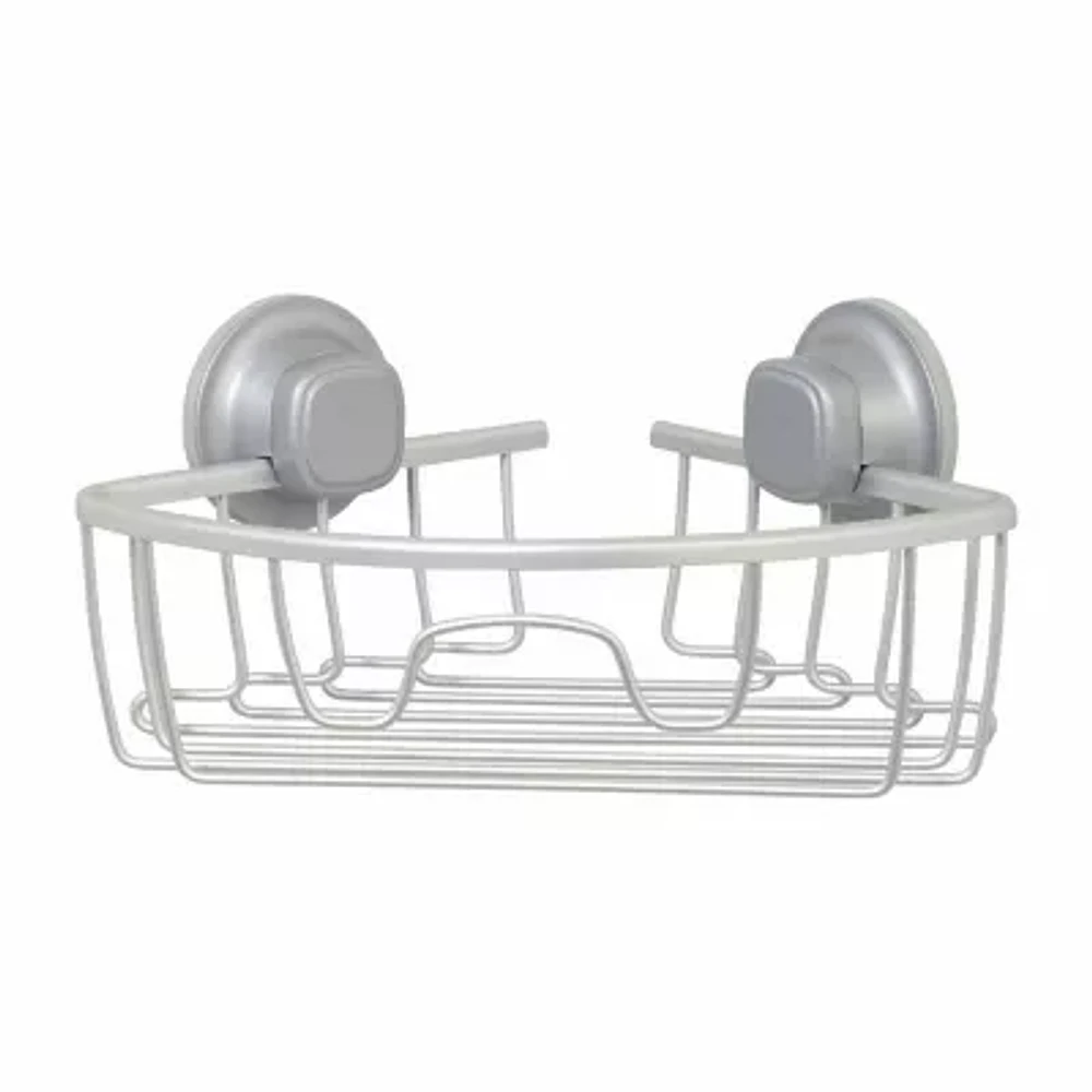 Zenna Home Aluminum Power Grip Pro Corner Shower Caddy